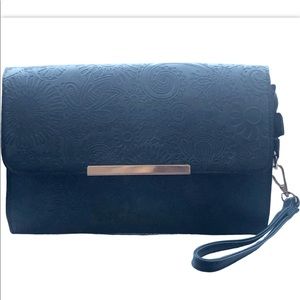 Teal unbranded medium clutch
